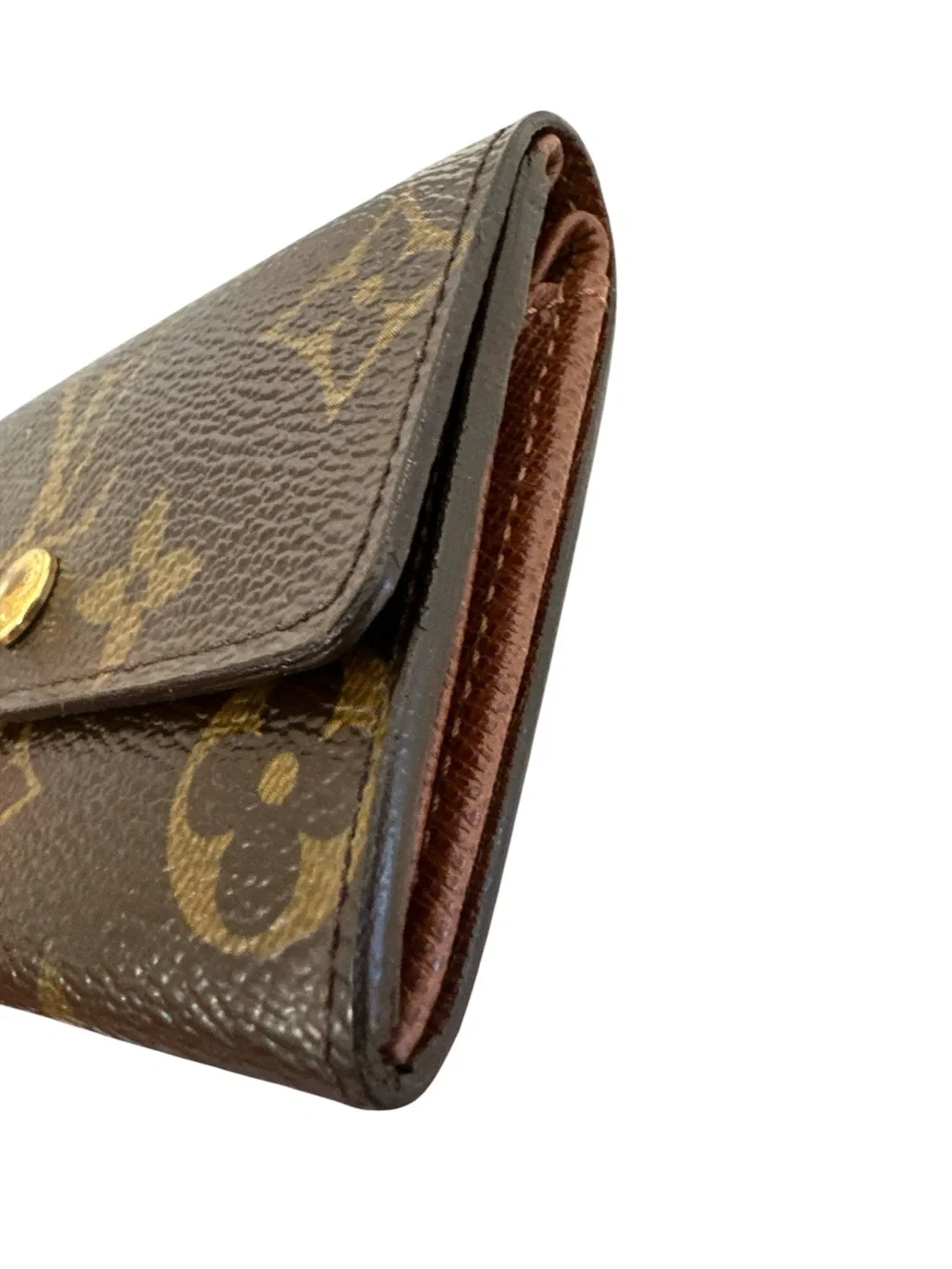 Louis Vuitton Monogram Canvas Card & Key Holder in Brown and Gold